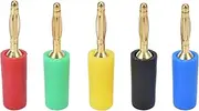 5Pcs Banana Plug Connector Set, Easy Connection, Gold Plated Copper 10002 Kit, Convenient Installation