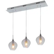 Harper LED 3L Kitchen Island Pendant Lights Clear | Marden Designer