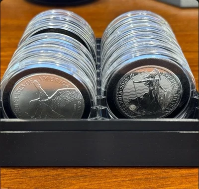 3DP Black Storage Box Holds 20x 1oz Silver Model X Black Ring Capsules