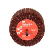 Scotch-Brite Combi-S Wheel 80678, 3 in x 1-3/4 in 1/4 in Shank P120 X-weight