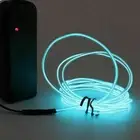 Battery Powered Neon LED Lights Glow EL Wire String Strip Rope Tube Party Decor