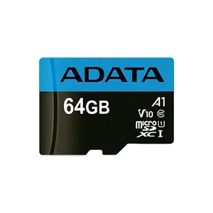 威剛 ADATA Premier 64G micro SDXC A1 UHS-I C10 U1 記憶卡 附轉卡