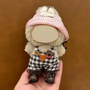 Labubu doll clothes 17cm canvas blind box pendant, first and second generation vinyl plush toy set——colour:LBB-25,height:17cm
