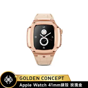 【Golden Concept】Apple Watch 41mm WC-ROL41金錶框黑錶帶