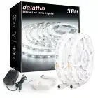 White LED Strip Lights 50ft Dimmable Bright 24V Led Light （2 Rolls of 25ft）