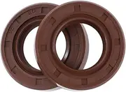 X AUTOHAUX Universal Oil Seal TC Seal Ring Rotary Shaft Seal 20x35x8mm High Pressure FKM Rubber Brown 2 Pcs