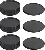YYOYY 3 Pairs Rear Lens Cap Cover and Camera Body Front Cap, M39 Front Rear Lens Cap, Dust Proof and Scratch Proof, Light Weight Plastic Protection Cap, for M39 Lens