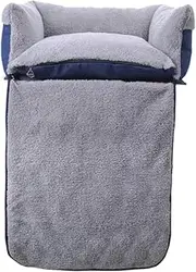 FONDOTIN Square Dog Kennel Sofa Bed for Dogs Multifunctional Clamshell Bed Warmth Softness Washable Durable Blue L