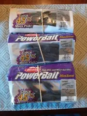 12 packs Berkley powerbait maxscent flat worm 3.6" GP Party, SBP And GP Colors