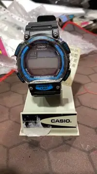 在飛比找Yahoo!奇摩拍賣優惠-【CASIO】太陽能搶眼運動造型數位錶-藍圈(STL-S10