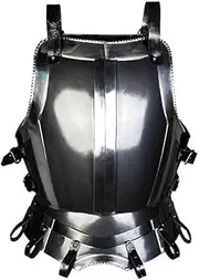 Medieval Blackened Steel Cuirass – Full Front and Back Body Armor – Dark Finish Knight Breastplate for LARP, SCA, Reenactment, Cosplay & Display
