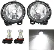 Car Fog Lamp Assembly For B&MW 2 3 5 Series E92 E93 F07 F10 F22 F23 M3 M5 63177839865 63177839866 Fog Lamp Front Bumper Driving Lamp Fog Light Front Bumper Fog Light(Pair With Halogen)