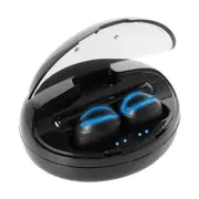 bluetooth 5.0 TWS Hifi Stereo Earbuds Noise Reduction Binaural Call Sports In-ear Earphone With Mic Support Phone Charger for IOS Android BLACK COLOR