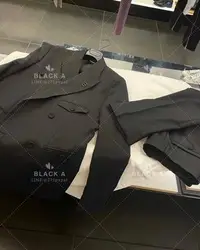在飛比找Yahoo!奇摩拍賣優惠-【BLACK A】精品Dior 2022新款男士黑色羊毛雙排