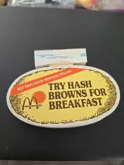 1970's, Vintage, New, McDonald's, Employee Hash Brown Sticker.