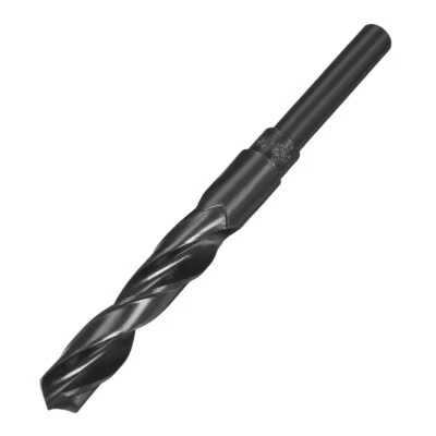 2Pcs 13.5mm Drill Bit HSS 9341 Black Oxide with 1/2 Inch Straight Reduced Shank