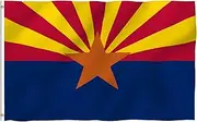 ANLEY Fly Breeze 3x5 Feet Arizona State Polyester Flag - Vivid Color and UV Fade Resistant - Canvas Header and Double Stitched - Arizona AZ State Flags with Brass Grommets 3 X 5 Ft