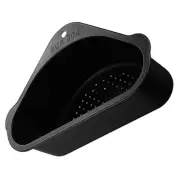 Steel Triangular Draining Basket Drainer Stainless Sink Organizer Shelf