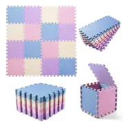 Foam Play Mat for Baby, EVA Non-Toxic Interlocking Floor Mats, Solid Colored ...