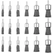 18 Pack Wire End Brush Set, Wire Brush for Drill ,6 Sizes 0.012"Crimped Wire ...