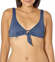 [Seafolly] Women's Ring Front Crop Bikini Top Swimsuit, Active