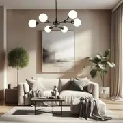 Willow Ultra Modern LED Pendant Light - Smoked or Opal Glass, 6 Light, PL0080