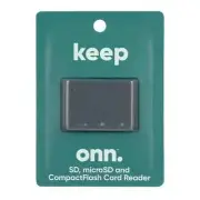 onn. SD, microSD and CompactFlash Card Reader