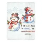 Snowman Christmas Blanket Holiday Decor | "Silent Magic of Snowfall" | 60" x 80"
