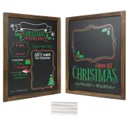 Excello Global Products Wooden Chalkboard 13 by 17 in Photo Frame Christmas D...