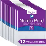Nordic Pure 18x18x 1/2 Half Inch Ring Panel MERV 8 Furnace Air Filters 12 Pack