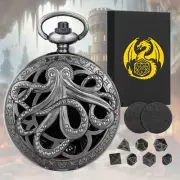 7pcs Metal DND Dice Set with Box and Octopus Case Fantastic Gifts for DND Fans