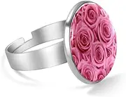 [FVQL] Adjustable Ring for Boys, Rose Pattern Seamless
