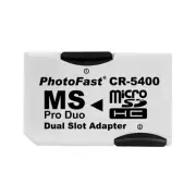 Dual Micro SD TF To Memory Stick MS Pro Duo PSP Card 2 Slot Adapter Converter d