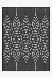 275' x 365' | Machine Washable Runner Rug | Kid & Pet Friendly | Indoor Rug | Gemma Lattice Black Outdoor Rug | Ruggable