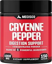 Cayenne Pepper Capsules Organic with Ginger Root, Beet Root, and Black Pepper and More - 150 Capsules - 6in1 Cayenne Supplement Supports Digestion System, Immunity, Joint & Heart Health