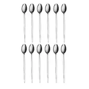 NEW OSLO SODA SPOON STAINLESS STEEL x 12 Sundae Long Teaspoon Parfait Coffee