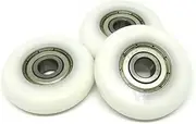 Bearing seat BSR62840-10 8x40x10mm Round POM Roller for Rower 8 * 40 * 10mm Rowing Machine Seat Wheels OD 40mm Plastic Bearing (Color : White, Inner Diameter : 8mm)