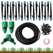 59FT Drip Irrigation System Garden Self Watering Flexible Hose Sprinkler Kit