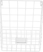 Operitacx Hanging Wall Book Holder Decorative Metal Wire Magazine Rack for Home Office Storage Space Saving Wall Mounted Organizer for Books Letters and Folders