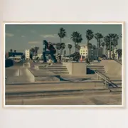 Galrie Stunning Skateboarding Photograph Capturing Skate Tricks, Wood Frame, 70 x 100cm (28 x 40inch)