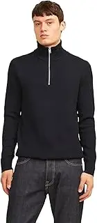 Jack & Jones Men's Jjeperfect Knit Half Zip Sn Knitted Jumper