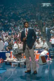 Oscar Robinson Milwaukee Bucks is seen prior to the start of an N- 1974 Photo