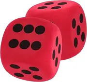 SUPVOX 2pcs Large Eva Foam Dice for Safe Rounded Corner Big Dice for Classroom Activities Party Games Interactive Learning Lightweight Fun Game Props