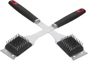 Totority 2Pcs BBQ Grill Cleaning Brush Multi Functional Scraper Safe and Durable BBQ Cleaning Tool for All Grill Types Comfortable Grip Design