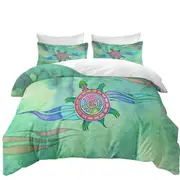 Native American Animal Art Painted Turtle Quilt Cover