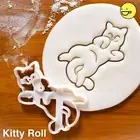 Kitty Roll cookie cutter Cute cat kitten purrfect feline behaviour meow happy
