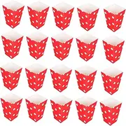 GRIRIW Red Dot Popcorn Boxes 48pcs Movie Night Snack Containers French Fries Box