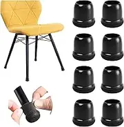 20 Pcs Black Extra Small Chair Leg Floor Protectors for Hardwood Floors, Upgraded Rubber Chair Leg Caps with Felt, Furniture Leg Feet Covers Protect Floors from Scratches Reduce Noise (Fit 0.5"-0.8")