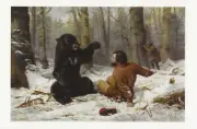 Postcard Arthur F Tait "Life of a Hunter..." 1856 Crystal Bridges Musm MINT