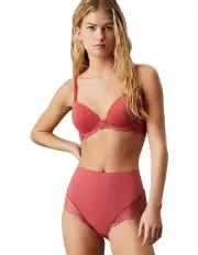[Calvin Klein] Sensual Stretch Lace Lift Demi in Terrazzo